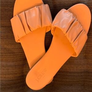 J. Crew Women's Beige Ruffle Sandals